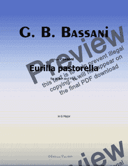 page one of G. B. Bassani-Eurilla pastorella,in G Major