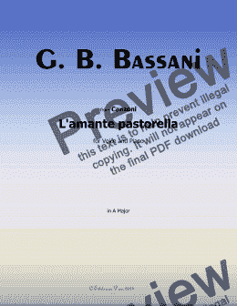 page one of G. B. Bassani-L'amante pastorella,in A Major