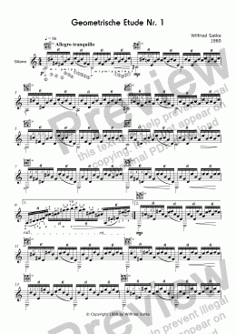 page one of Geometrische Etude Nr. 1