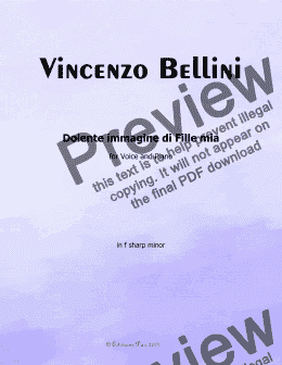 page one of V. Bellini-Dolente immagine di Fille mia, in f sharp minor