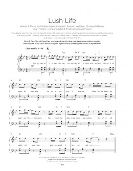 page one of Lush Life (Really Easy Piano)