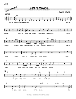 page one of Let's Dance (Real Book – Melody, Lyrics & Chords)