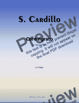 page one of Cardillo-Core 'ngrato, in G Major