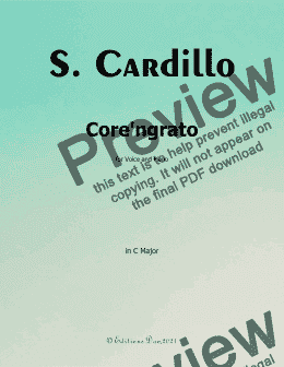 page one of Cardillo-Core 'ngrato, in C Major