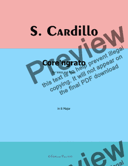 page one of Cardillo-Core 'ngrato, in B Major