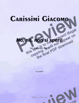 page one of Carissimi-No,no,non si speri,in g minor