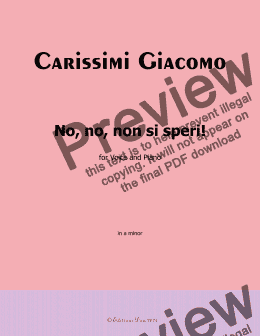 page one of Carissimi-No,no,non si speri,in a minor