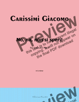 page one of Carissimi-No,no,non si speri,in b minor