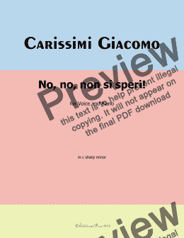 page one of Carissimi-No,no,non si speri,in c sharp minor