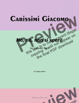 page one of Carissimi-No,no,non si speri,in f sharp minor