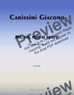 page one of Carissimi-No,no,non si speri,in f minor