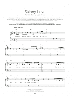 page one of Skinny Love (Really Easy Piano)