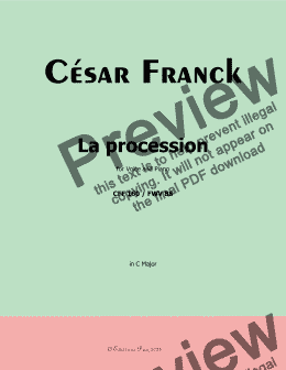 page one of C. Franck-La procession, in C Major