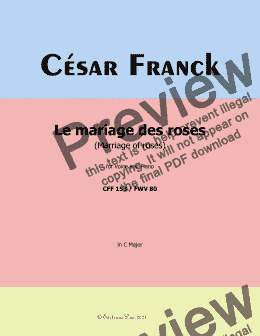 page one of C. Franck-Le mariage des roses, in C Major