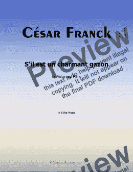 page one of C. Franck-S'il est un charmant gazon, in E flat Major