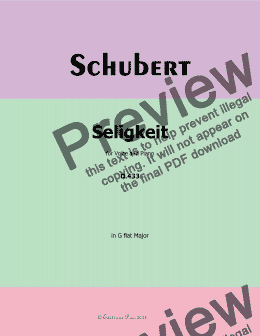 page one of Schubert-Seligkeit, in G flat Major