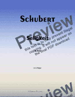 page one of Schubert-Seligkeit, in G Major