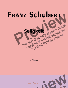 page one of Schubert-Seligkeit, in C Major