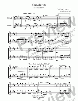 page one of Show Tunes for Two Flutes