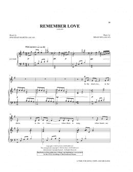 page one of Remember Love (Piano & Vocal)