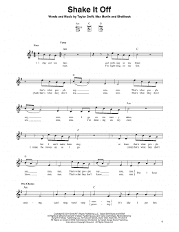 page one of Shake It Off (Mandolin)