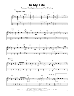 page one of In My Life (Mandolin Tab)