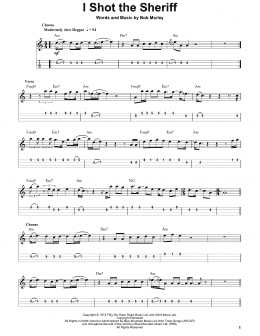 page one of I Shot The Sheriff (Mandolin Tab)