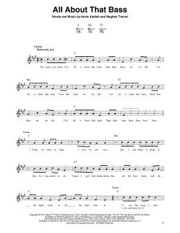 page one of All About That Bass (Mandolin)