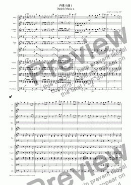 page one of 丹麦乐曲 I Danish Music A