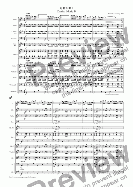 page one of 丹麦乐曲 II Danish Music B