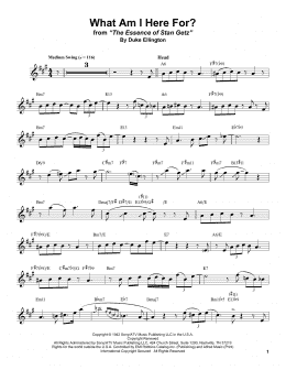 page one of What Am I Here For? (Alto Sax Transcription)