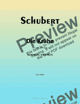 page one of Schubert-Die Krähe,in b minor