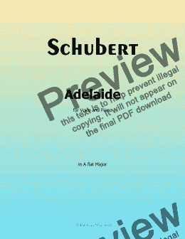 page one of Schubert-Adelaide,in A flat Major