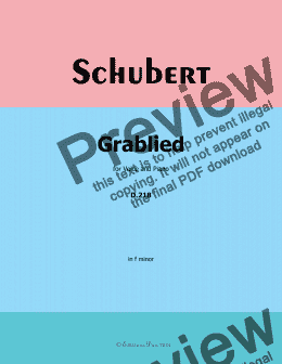 page one of Schubert-Grablied,in f minor