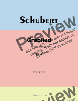 page one of Schubert-Grablied,in f sharp minor