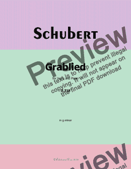 page one of Schubert-Grablied,in g minor