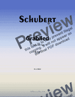 page one of Schubert-Grablied,in a minor