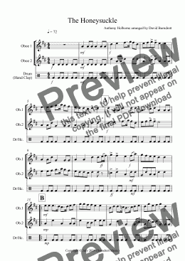 page one of The Honeysuckle for Oboe Duet