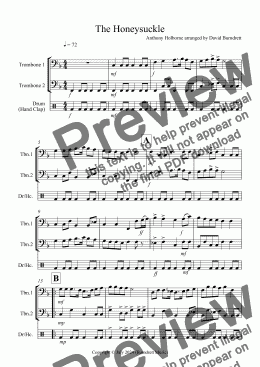 page one of The Honeysuckle for Trombone Duet