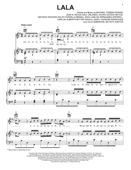 page one of LALA (Piano, Vocal & Guitar Chords (Right-Hand Melody))