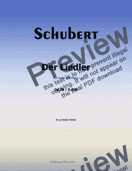 page one of Schubert-Der Liedler,Op.38(D.209),in g sharp minor