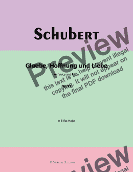 page one of Schubert-Glaube,Hoffnung und Liebe,Op.97,in E flat Major