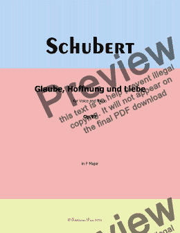 page one of Schubert-Glaube,Hoffnung und Liebe,Op.97,in F Major