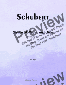 page one of Schubert-Glaube,Hoffnung und Liebe,Op.97,in G Major