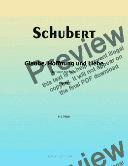 page one of Schubert-Glaube,Hoffnung und Liebe,Op.97,in C Major