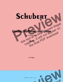 page one of Schubert-Glaube,Hoffnung und Liebe,Op.97,in B Major