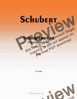 page one of Schubert-Totengraberlied(Gravediggers Song),D.44,in G Major