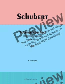 page one of Schubert-Totengraberlied(Gravediggers Song),D.44,in B flat Major