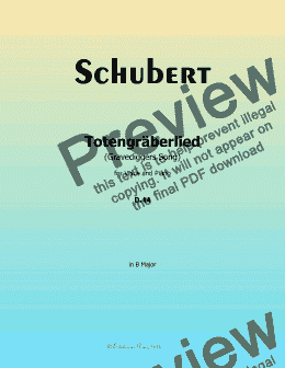 page one of Schubert-Totengraberlied(Gravediggers Song),D.44,in B Major