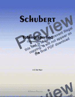 page one of Schubert-Totengraberlied(Gravediggers Song),D.44,in G flat Major